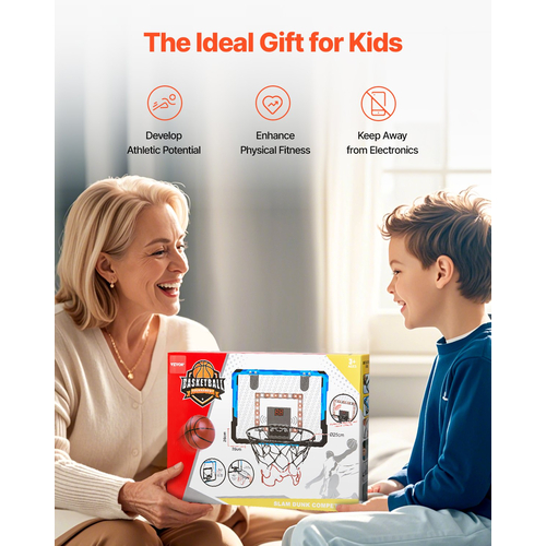 VEVOR Kids Basketball Hoop Φώτα LED & Πίνακας Αποτελεσμάτων ήχου Εσωτερικό στεφάνι μπάσκετ