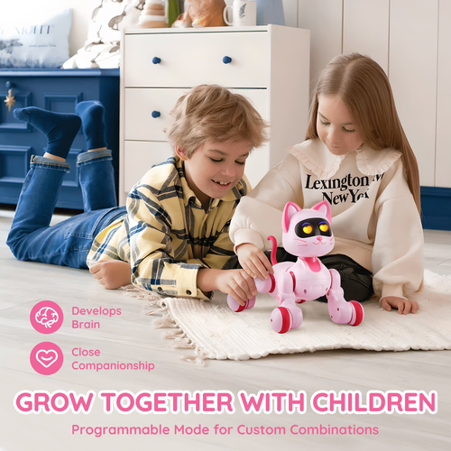 VEVOR RC Robot Cat Toy for Kid Talking Dancing Touch Remote Control με δυνατότητα προγραμματισμού