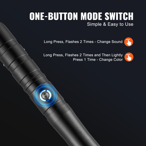 VEVOR Lightsaber 12 RGB Χρώματα 38" Σίγαση ήχου Επαναφορτιζόμενη Dueling Light Saber