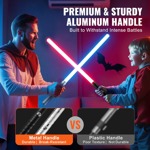 VEVOR Lightsaber 2 Pack 7 RGB Colors Rechargeable Dueling Light Saber