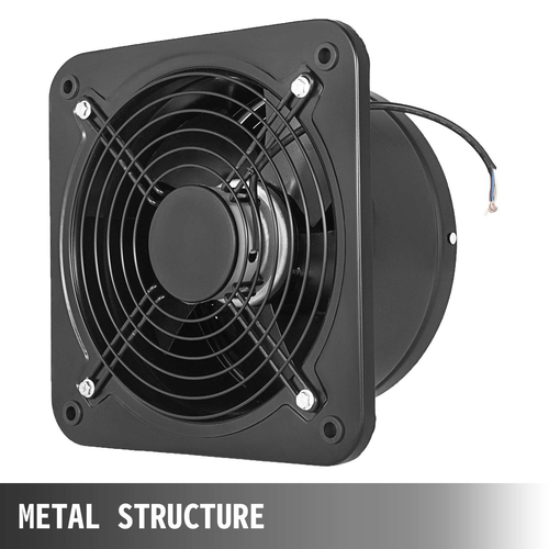 VEVOR Industrial Ventilation Extractor Metal Axial Exhaust 250MM/10 Inch Air Puller Fan (250MM/10 Inch)