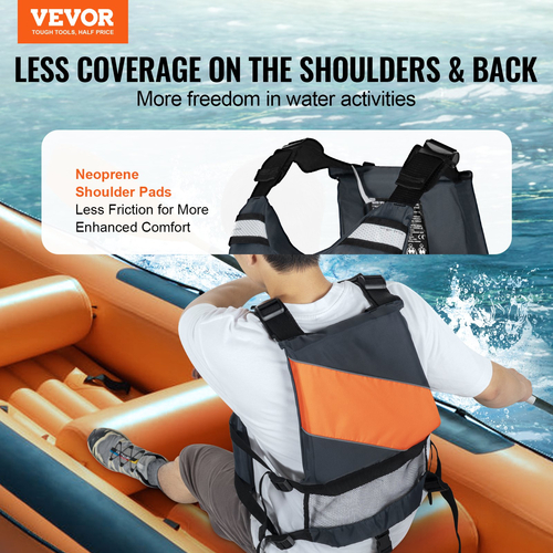 VEVOR Watersports Life Vest PFD 80N Buoyancy Life Jacket για άνδρες και γυναίκες S