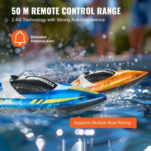 VEVOR 2 PCS RC Boat 2,4 GHz Remote Control Racing Boat 12 km/h Παιδιά Ενήλικες Δώρο