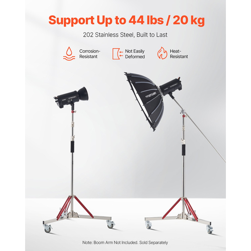 Ελαφρύ σταντ VEVOR Heavy Duty with Casters Max Ύψος 10,5 πόδια/320 εκ.