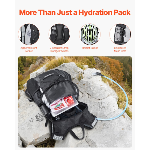 Σακίδιο πλάτης VEVOR Lightweight Hydration Pack 2L Water Bladder Biking Πεζοπορία τρέξιμο