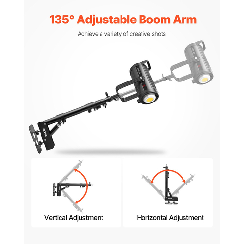 Βάση τοίχου VEVOR Triangle Boom Light Stand 39,37 in/100cm Ring Light Support