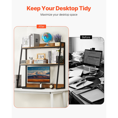VEVOR Desktop Bookshelf Desktop Storage Organizer 2-Tier για γραφείο και σπίτι