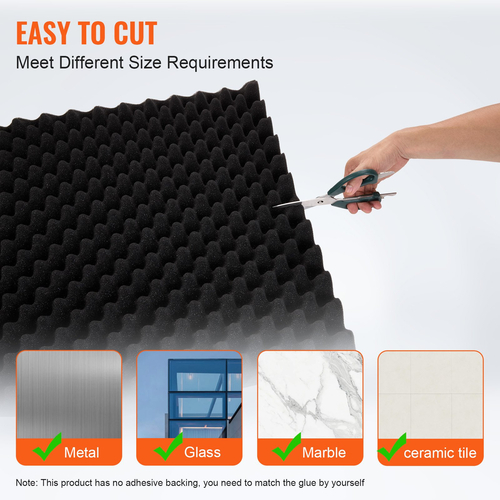 VEVOR Acoustic Foam Panels 4 Pack 48 x 24 x 2 in για τοίχο και οροφή στούντιο