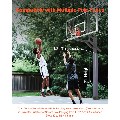VEVOR 180cm Basketball Pole Pad Durable Padding 5-16 Round 11,5x11,5 Square Pole