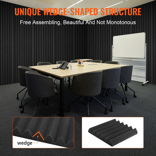 VEVOR Acoustic Foam Panels 24 Pack 12 x 12 x 2 σε κόλλα για οροφή τοίχου
