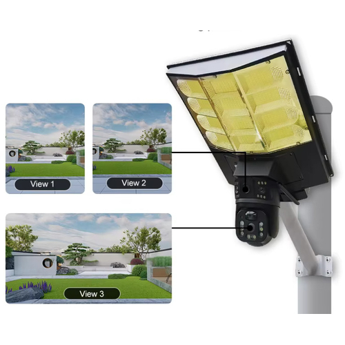 Ηλιακή κάμερα ασφαλείας IP Dual με προβολέα LED - Solar Security Camera/LED - 4G - 300068