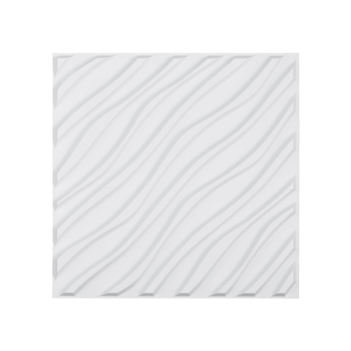 VEVOR 3D Πάνελ Τοίχου 12 Συσκευασίας 19,7x19,7&#039;&#039; PVC 32 τετραγωνικών μέτρων κάλυψης Wave ματ Λευκό