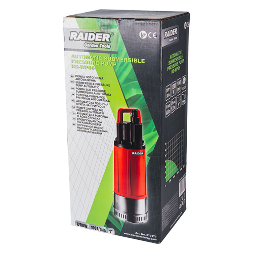 RAIDER Πιεστικό υποβρύχιο RD-WP66 1200W 1"max100L/min 40m 070173