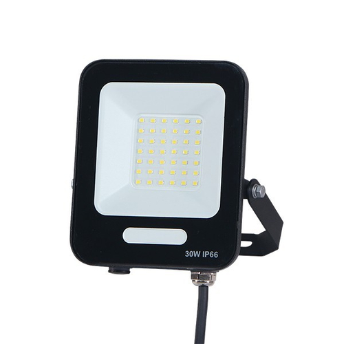 ΠΡΟΒΟΛΕΑΣ LED 30W SMD ΜΑΥΡΟΣ IP66 4000K PLUS 60cm ΚΑΛΩΔΙΟ