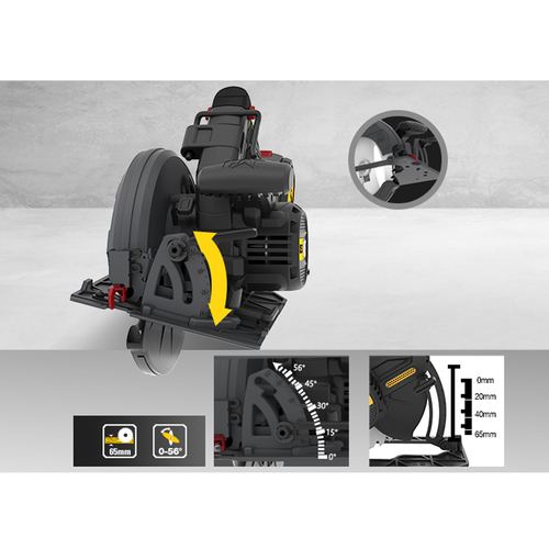 CAT Solo Δισκοπρίονο brushless 185mm 18V DX53B