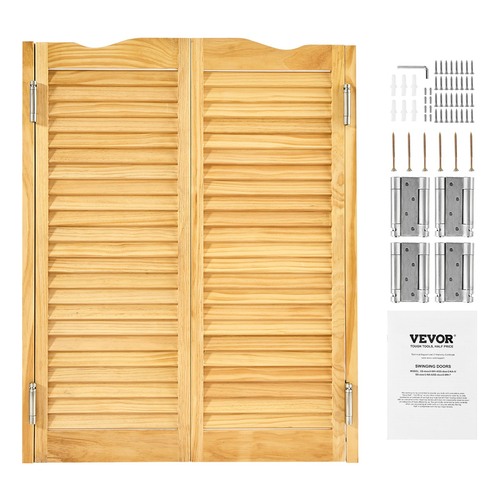 VEVOR Πόρτες Καφέ με Αψιδωτή Κορυφή 81,3x106,7 cm από Ξύλο Πεύκου με Μεντεσέδες