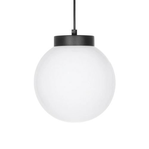 GLOBOSTAR® AGROS 61591 Κρεμαστό Φωτιστικό Οροφής Κήπου με Ντουί 1 x E27 AC 220-240V Αδιάβροχο IP65 - Λευκό & Μάυρο - Μ20 x Π20 x Υ22cm