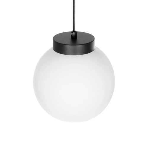 GLOBOSTAR® AGROS 61591 Κρεμαστό Φωτιστικό Οροφής Κήπου με Ντουί 1 x E27 AC 220-240V Αδιάβροχο IP65 - Λευκό & Μάυρο - Μ20 x Π20 x Υ22cm