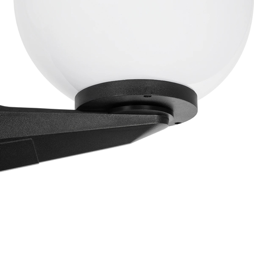 GLOBOSTAR® AGROS 61598 Φωτιστικό Κολωνάκι Κήπου με Ντουί 2 x E27 AC 220-240V Αδιάβροχο IP65 - Λευκό & Μάυρο - Μ75 x Π30 x Υ240cm