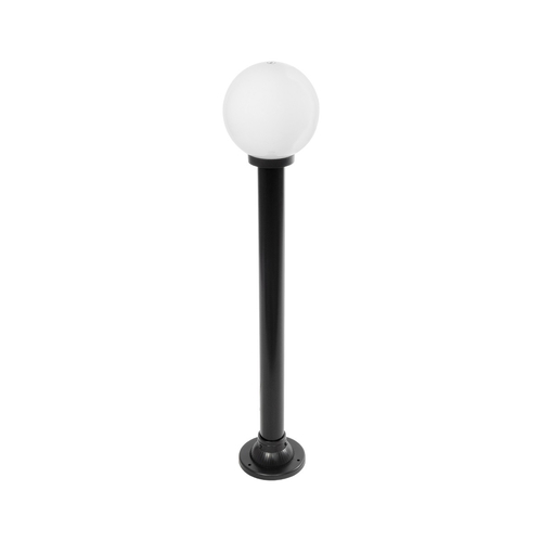 GLOBOSTAR® AGROS 61596 Φωτιστικό Κολωνάκι Κήπου με Ντουί 1 x E27 AC 220-240V Αδιάβροχο IP65 - Λευκό & Μάυρο - Μ20 x Π20 x Υ100cm