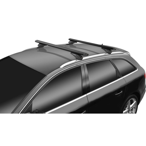 ΜΠΑΡΕΣ ΑΛΟΥΜΙΝΙΟΥ SONIC BLACK XL 130cm ΣΕ ΜΑΥΡΟ ΧΡΩΜΑ ΓΙΑ ΟΡΟΦΗ ΜΕ FLUSH ΚΑΙ RAISED RAILS MENABO - 2 ΤΕΜ.