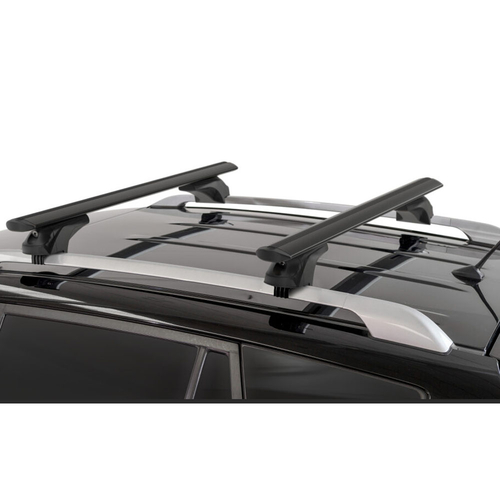 ΜΠΑΡΕΣ ΑΛΟΥΜΙΝΙΟΥ SONIC BLACK XL 130cm ΣΕ ΜΑΥΡΟ ΧΡΩΜΑ ΓΙΑ ΟΡΟΦΗ ΜΕ FLUSH ΚΑΙ RAISED RAILS MENABO - 2 ΤΕΜ.