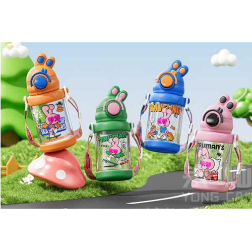 Παιδικό παγούρι πλαστικό - 650ml - 722405 - Pink