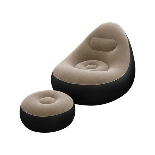 Φουσκωτή πολυθρόνα με υποπόδιο - 812365 - Beige