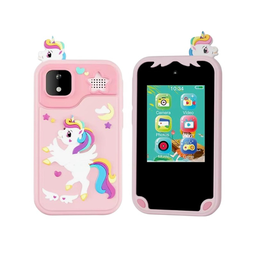 Παιδικό smartphone με κάμερα & παιχνίδια - D13 - 812860 - Pink
