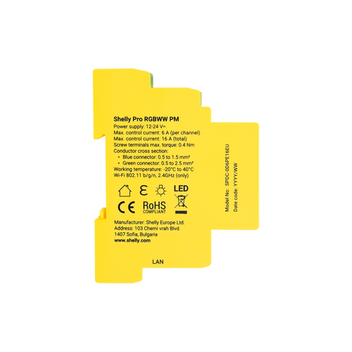 Shelly Pro RGBW PM | Shelly Pro RGBW PM - EAN 3800235268216