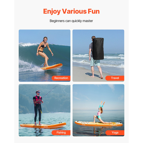 Φουσκωτή σανίδα surf VEVOR Stand Up, σανίδα surf 3,53μ με αξεσουάρ κουπιού
