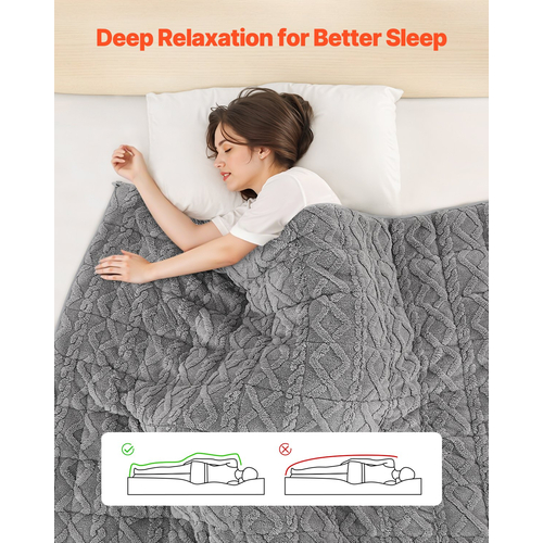 Κουβέρτα VEVOR με Βάρος 20lb 60 x 80 in Queen Size από Φλις Σέρπα με Βαρύτητα