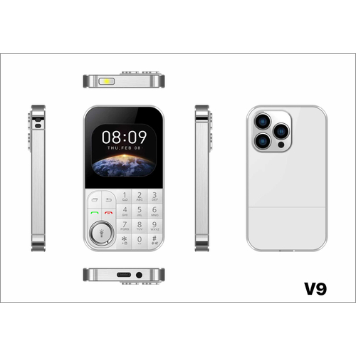Κινητό τηλέφωνο - V9 - Dual Sim - 812136 - White - Ελληνικό μενού