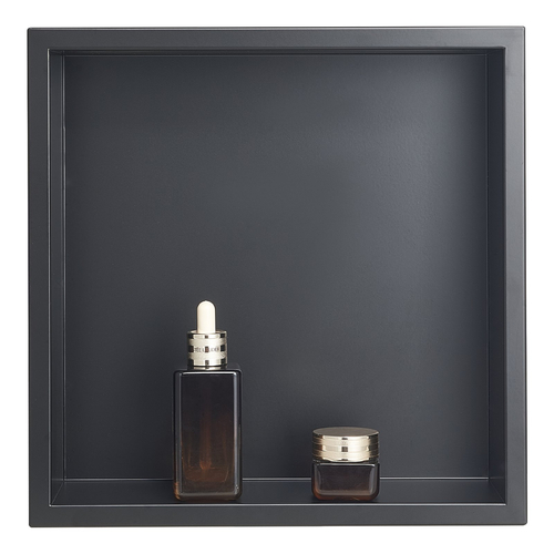 Θέση ντους VEVOR 33,0 x 33,0 x 10,2 cm Εντοιχιζόμενο ράφι τοίχου από ανοξείδωτο ατσάλι, μαύρο