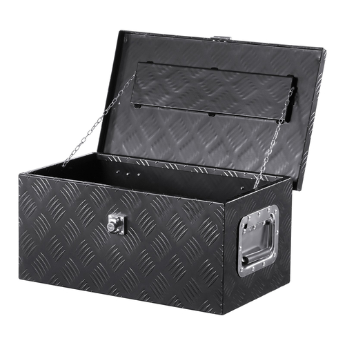 VEVOR 20"x12"x9,5" βαρέως τύπου κουτί εργαλείων αλουμινίου για φορτηγό Pickup RV, μαύρο
