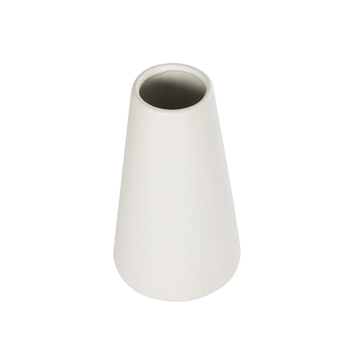 GloboStar® Artificial Garden CONSOLI 21287 Διακοσμητικό Κεραμικό Βάζο Μπεζ Μ14 x Π14 x Υ25cm