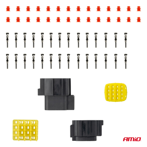 ΦΙΣΑ ΣΥΝΔΕΣΗΣ ΜΕ ΥΠΟΔΟΧΗ 16 PIN Φ2,2mm ΑΔΙΑΒΡΟΧΗ AMIO - 1 τεμ.