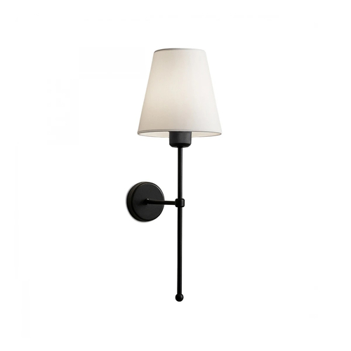 GloboStar® LING 204-0190 Μοντέρνο Φωτιστικό Τοίχου Απλίκα Μονόφωτο 1 x E27 AC 220-240V IP20 Μπεζ & Μαύρο - Μ13 x Π13 x Υ50cm