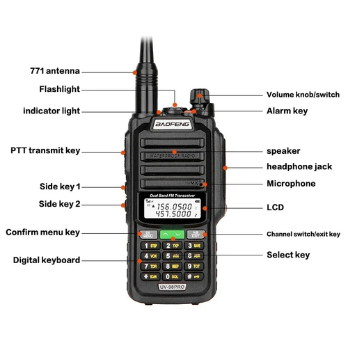 Φορητός πομποδέκτης UHF/VHF - UV98 PRO - Baofeng - 402987 - Green
