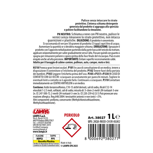 ΣΑΜΠΟΥΑΝ SUPER FOAM ΣΥΜΠΥΚΝΩΜΕΝΟ 1000ml LAMPA - 1 ΤΕΜ.