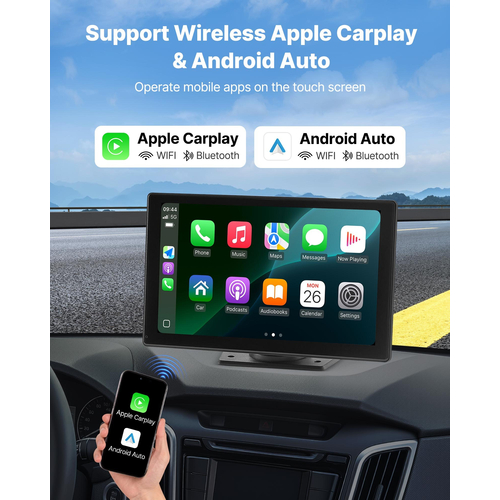 Στερεοφωνικό αυτοκινήτου VEVOR Ραδιόφωνο CarPlay Οθόνη αφής 9 σε Apple Android Κάμερα αυτόματης οπισθοπορείας