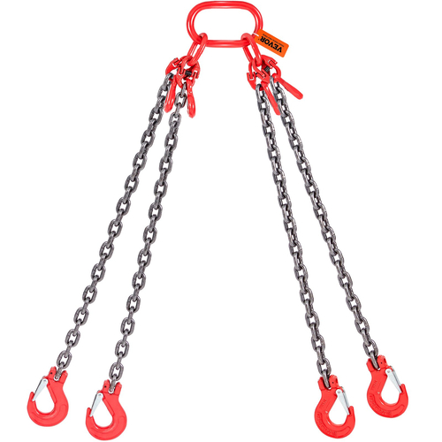 Αλυσίδα VEVOR 5/16" x 5&#039;, 4 πόδια, αλυσίδα ανύψωσης G80 με γάντζους, 11000 λίβρες