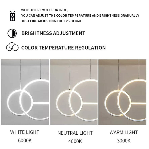 GB6288 LED Κρεμαστό Φωτιστικό 54W Μαύρο Dimmable με Ρυθμιζόμενο CCT & Χειριστήριο
