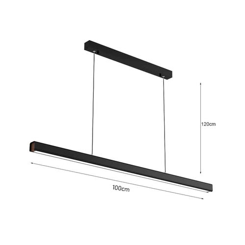 Orion Κρεμαστό Φωτιστικό Οροφής LED 32W CCT Dimmable Μαύρο με χειριστήριο