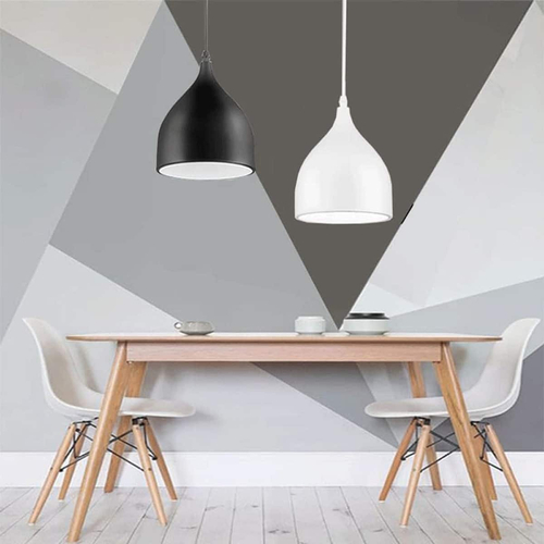 100014WH PEAR Κρεμαστό Φωτιστικό Οροφής Μονόφωτο 1xE27 Μεταλλικό Λευκό Καμπάνα Φ17 x Υ18cm