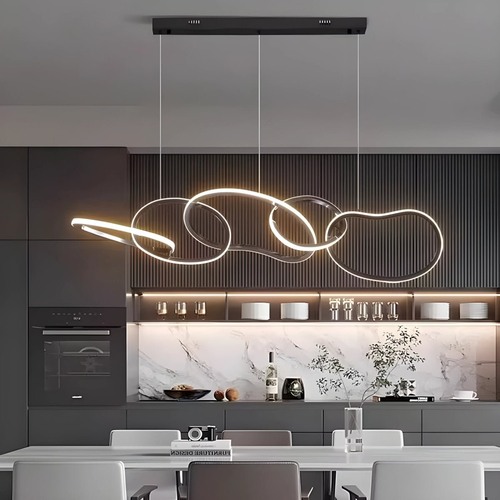 Rings Πολυέλαιος Οροφής LED Dimmable CCT 96W 7680Lm 122cm με Χειριστήριο