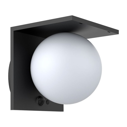 Solar LED Sfera Απλίκα Εξωτερικού Χώρου 1000LM με PIR Αισθητήρα και 4 Λειτουργίες Φωτισμού – IP54
