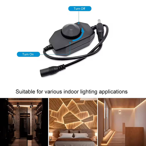 100008 Dimmer με Ροοστάτη LED για Μονόχρωμα Προϊόντα DC 12-24V 72/144W