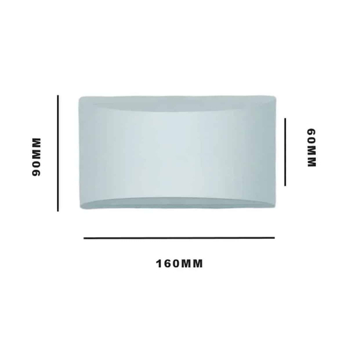 100221 Απλίκα τοίχου LED 7Watt Θερμό Λευκό 90mmX16mmX60mm