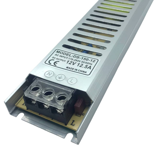 100646 Μεταλλικό Τροφοδοτικό LED Ultra Slim 150W 12V - 12.5A - IP20 - 2 Χρόνια Εγγύηση